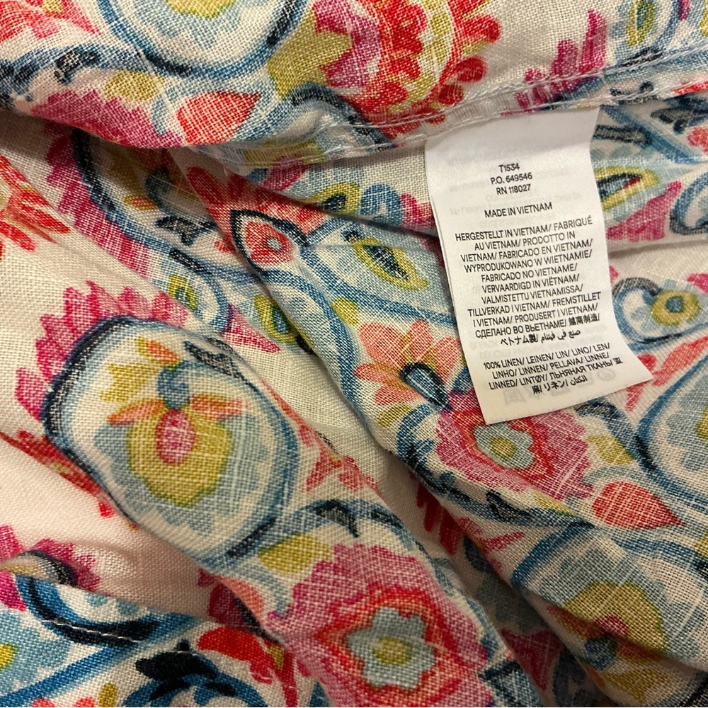 Boden Multicolor Patterned Button Down Shirt 100%… - image 7